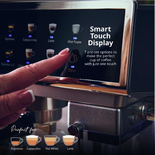 Swan Digital Espresso Coffee Machine 1350W Stainless Steel