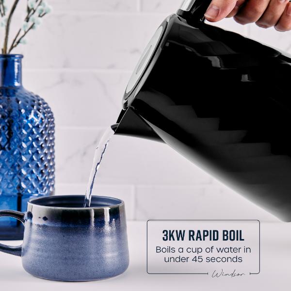 Swan Windsor 1.7L Textured Kettle black