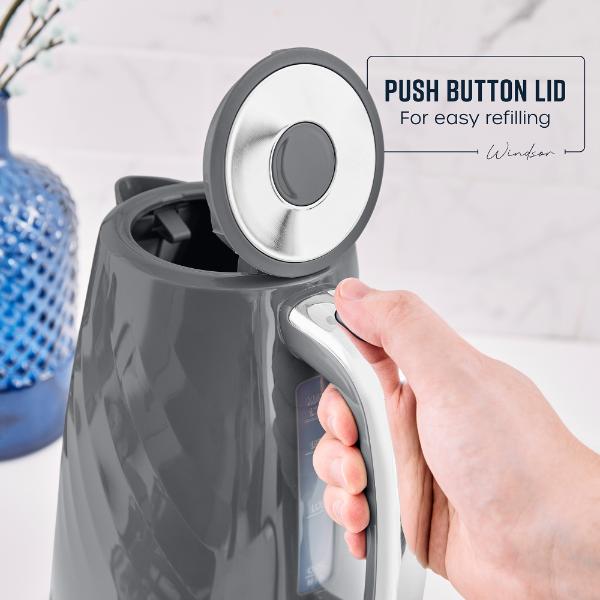 Swan Windsor 1.7L Textured Kettle Grey