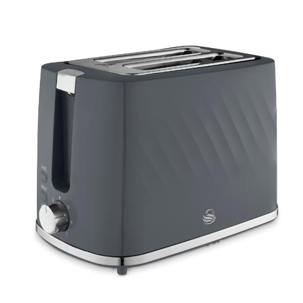 Swan Windsor 2 Slice Toaster Textured Grey