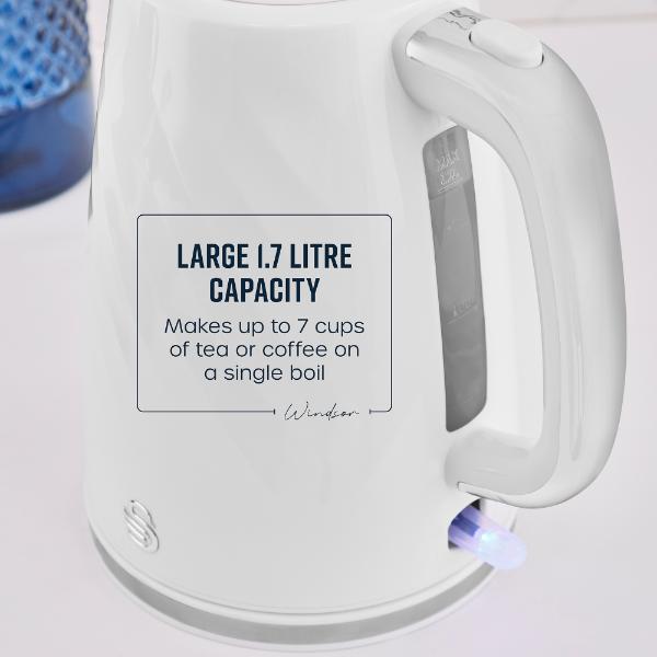 Swan Windsor 1.7L Textured Kettle White