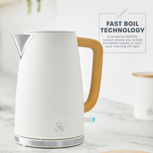 Swan Fjord 1.7L Jug Kettle White
