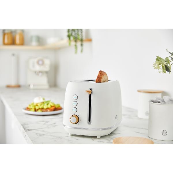 Swan Fjord 800W 2 Slice Toaster White