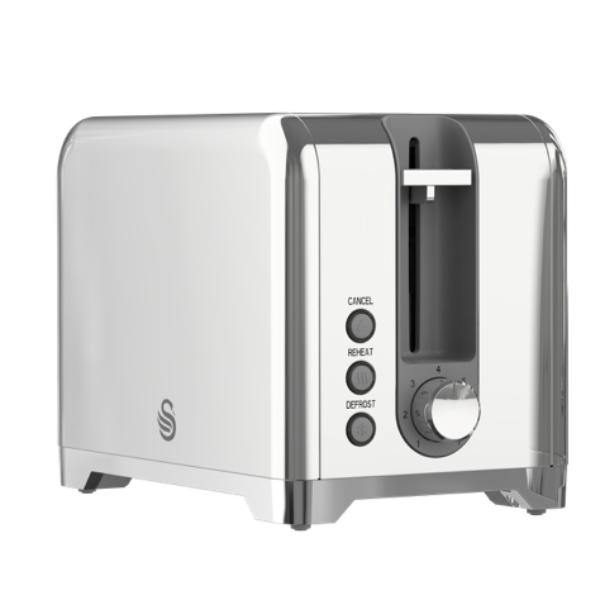 Swan Solace 2 Slice Toaster Stainless Steel