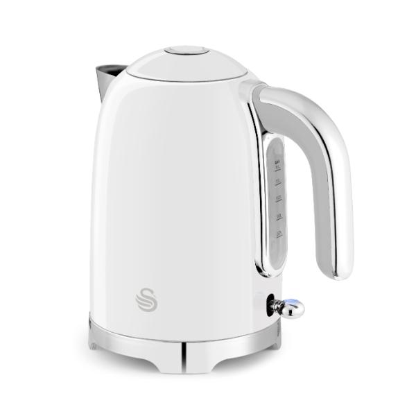 Swan Solace 1.7L Stainless Steel Jug Kettle White