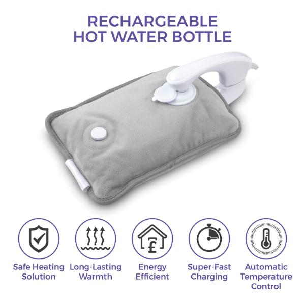 Carmen Rechargable Hot Water Bottle Grey