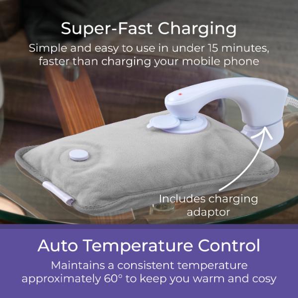 Carmen Rechargable Hot Water Bottle Grey