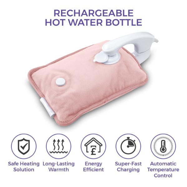 Carmen Rechargable Hot Water Bottle Pink