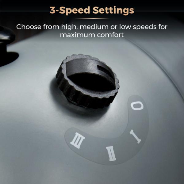 Tower Cavaletto 12" Metal Desk Fan Grey