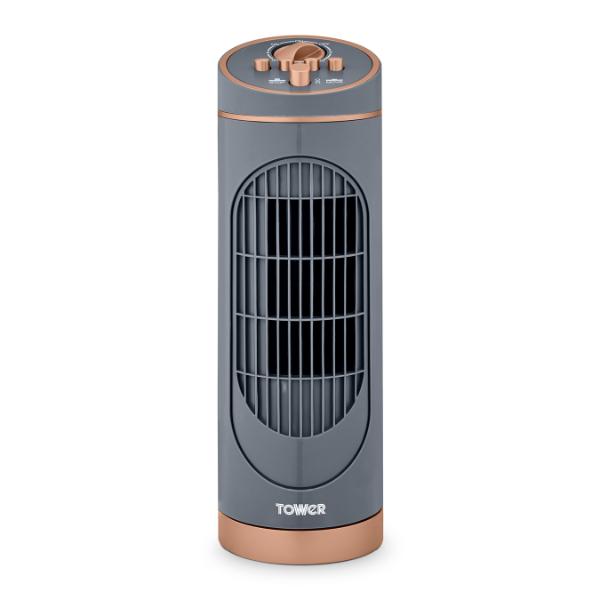 Tower Cavaletto 14" Mini Tower Fan Grey