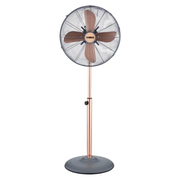 Tower Cavaletto 16" Metal Pedestal Fan Grey