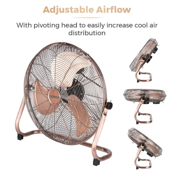 Tower 18" Velocity Floor Fan Copper