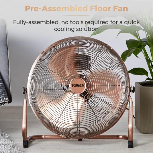 Tower 18" Velocity Floor Fan Copper