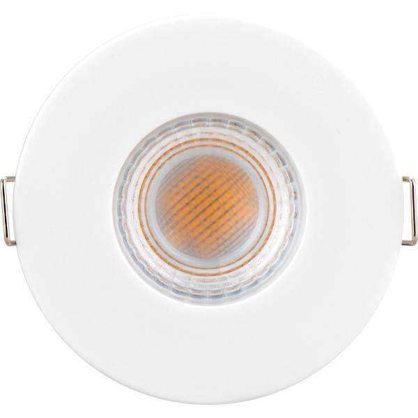 Luceco F-Type Downlight Essence 5W 550 Lumens 4000k Dimmable IP65 White Bezel