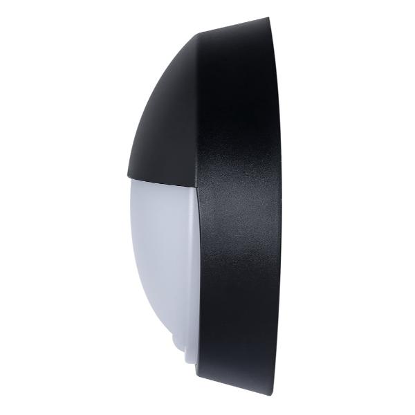 Luceco Eco Round Bulkhead Eyelid PIR IP54 400 Lumens 10 Watt 4000k Supplied Black & White Trim