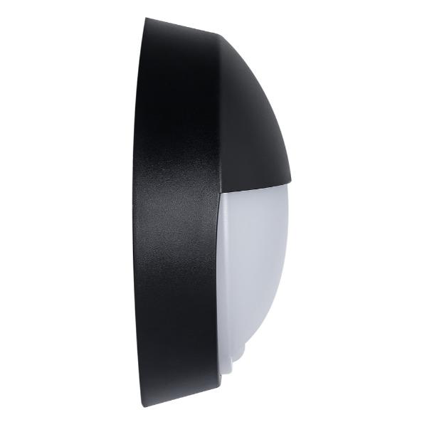 Luceco Eco Round Bulkhead Eyelid PIR IP54 400 Lumens 10 Watt 4000k Supplied Black & White Trim