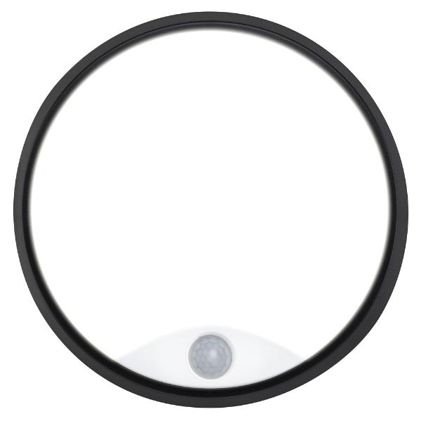 Luceco Eco Round Bulkhead PIR IP54 700 Lumens 10 Watt 4000k Supplied Black & White trim
