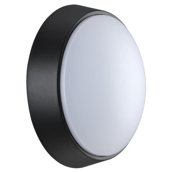 Luceco Eco Round Bulkhead IP54 700 Lumens 10 Watt 4000k Supplied Black & White Trim