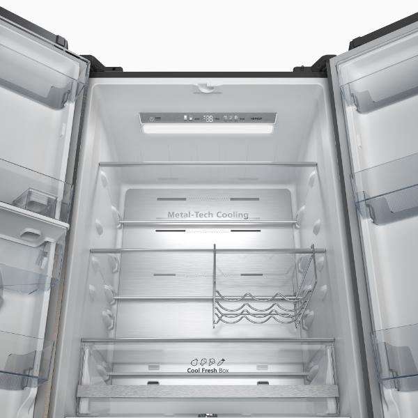 Hisense RF632N4WIE 70cm PureFlat French Door Fridge Freezer - 2m Height E Rated| Silver