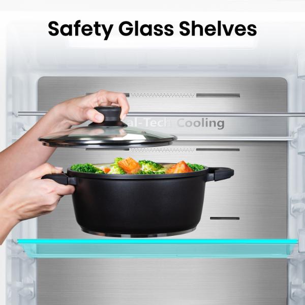 Hisense RB645N4BFE 70cm 495L 60/40 Frost Free Fridge Freezer - 2m Height E Rated| Black