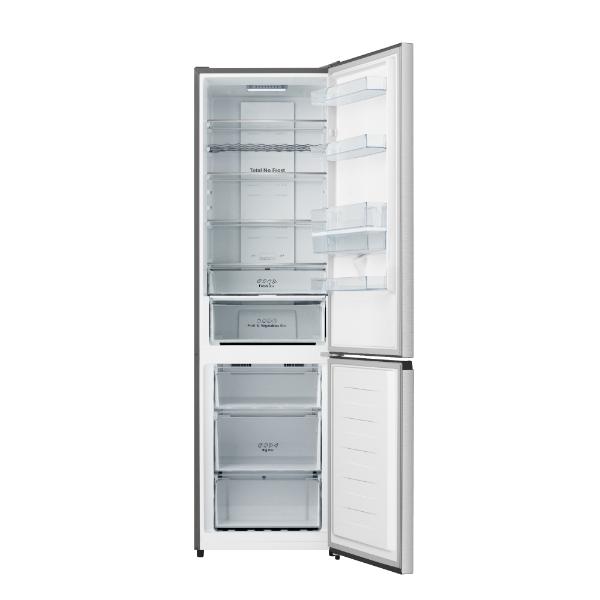 Hisense RB435N4WCE 60cm 336L 60/40 Frost Free Fridge Freezer - 2m Height E Rated| Stainless Steel