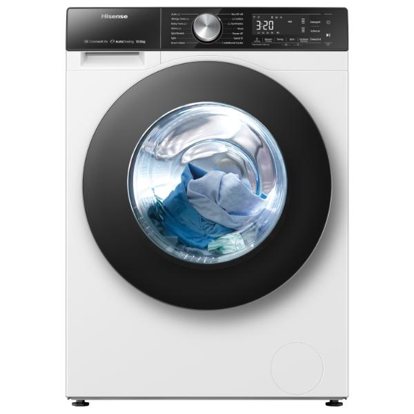 Hisense WF5S1045BW 10.5kg 1400 Spin Auto Dosing Washing Machine - A Rated | White