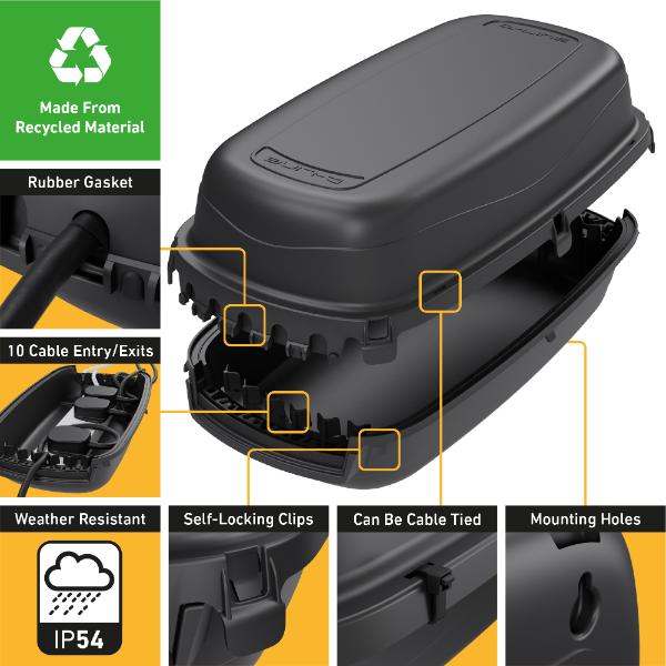 D-Line Outdoor Cable Management Box Black