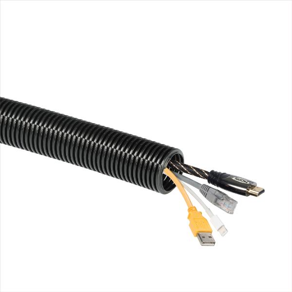 D-Line Cable Tidy Split Tube Black 1.1M