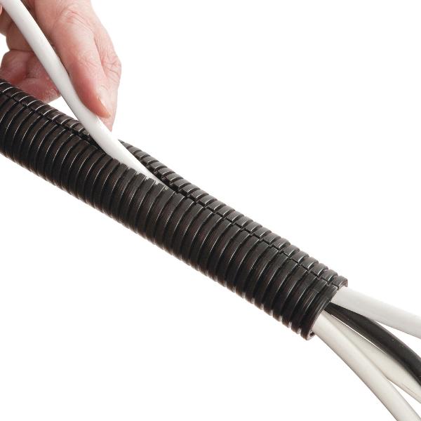 D-Line Cable Tidy Split Tube Black 1.1M