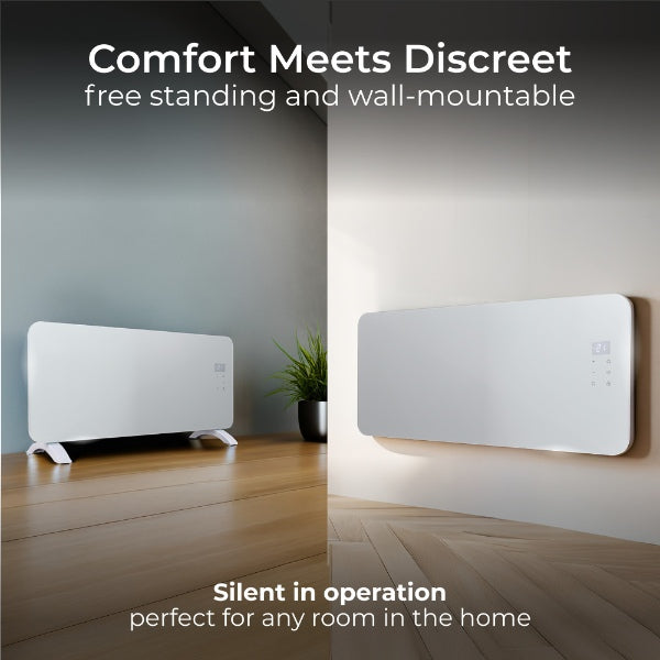 Masterplug Auraline Smartenergy Glass Panel Heater 2000W Arctic White