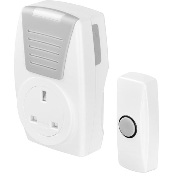 Masterplug Plug-Through Door Chime with 100M Range