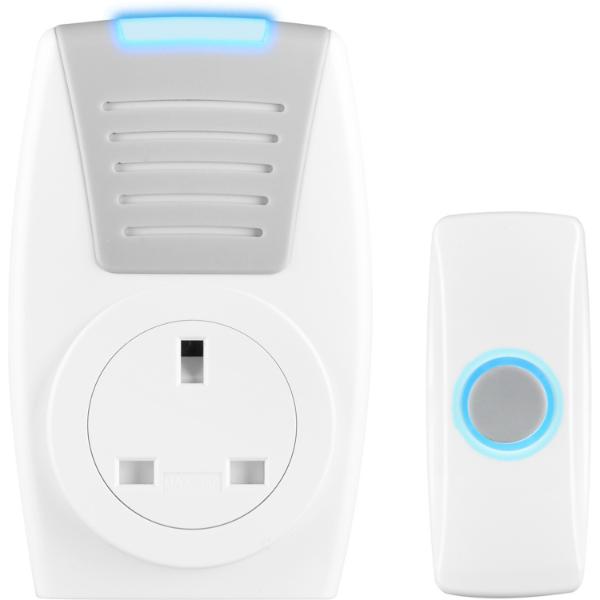 Masterplug Plug-Through Door Chime with 100M Range