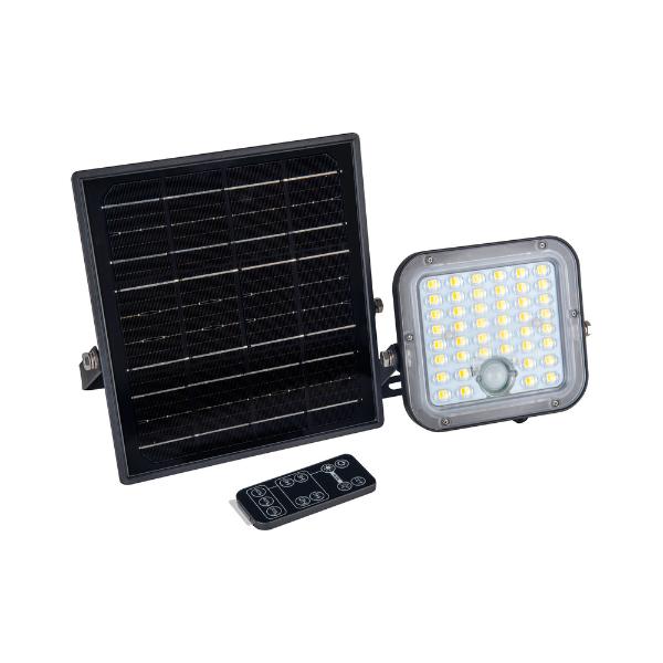 Luceco Mensa Solar Floodlight, Colour Change, PIR & Remote IP65 1500lm