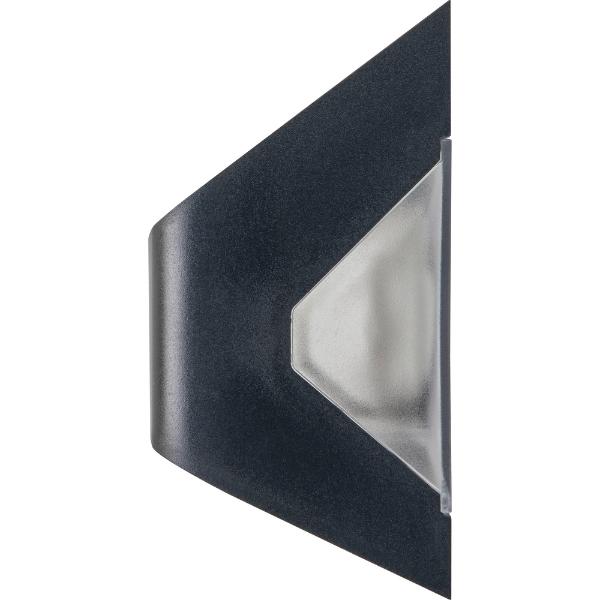 Luceco Prysm Solar Wall Light USB & PIR Sensor, IP54, 6W, 600lm, Black