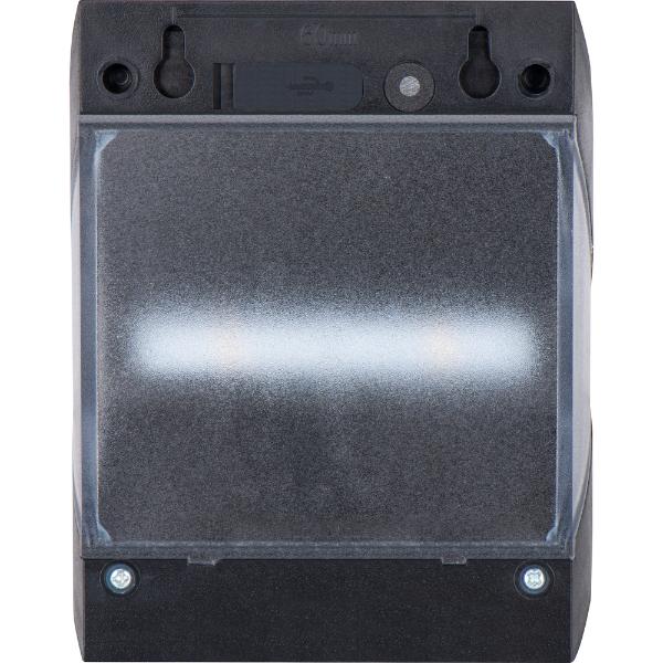 Luceco Prysm Solar Wall Light USB & PIR Sensor, IP54, 3W, 300lm, Black