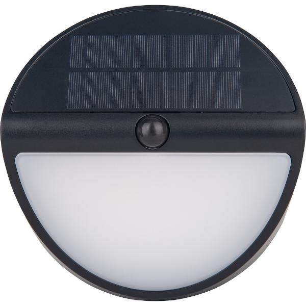 Luceco Carina Decorative Solar Bulkhead Light, IP54, 5W, 500lm, Black