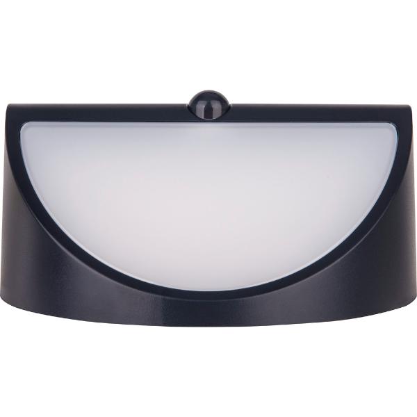 Luceco Carina Decorative Solar Bulkhead Light, IP54, 5W, 500lm, Black