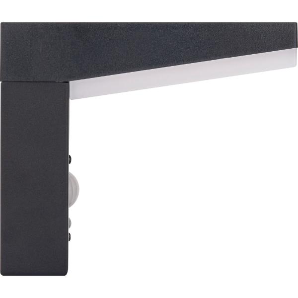 Luceco Aries Solar Wall Light & PIR Motion Sensor, IP44, 600lm, 3000K