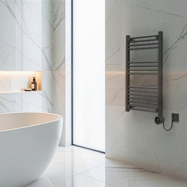 Masterplug SmartEnergy Monitoring Towel Rail 500W 800x500mm Anthracite Grey