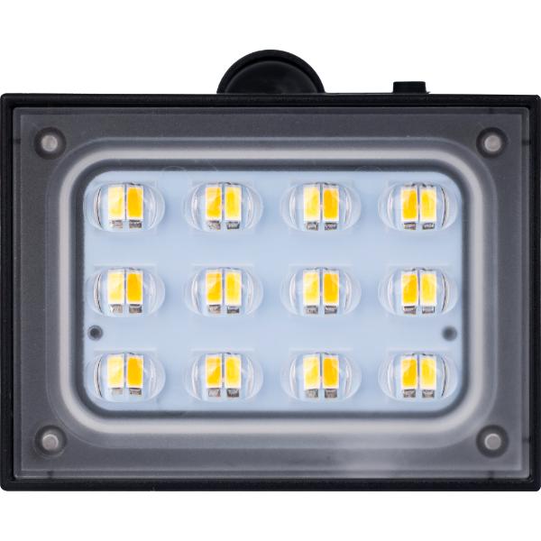 Luceco Rubix Solar Wall Light USB-C Port, PIR & CCT, Adjustable, Black