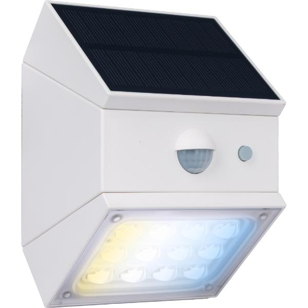 Luceco Rubix Solar Wall Light USB-C Port, PIR & CCT, Adjustable, White