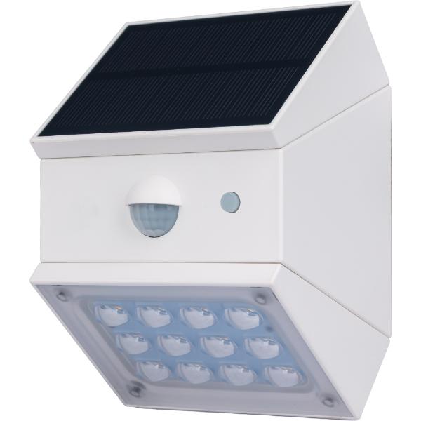 Luceco Rubix Solar Wall Light USB-C Port, PIR & CCT, Adjustable, White