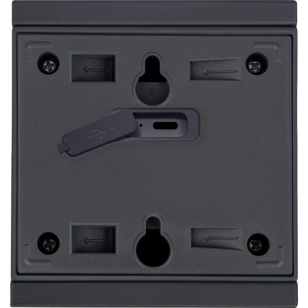 Luceco Rubix Solar Wall Light USB-C Port, PIR & CCT, Adjustable, Grey