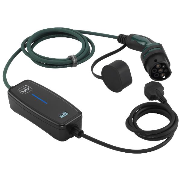 Masterplug EV Charging Cable, Mode 2, 5m, 3 Pin UK Plug to Type 2