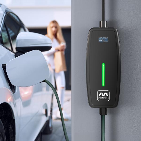 Masterplug EV Charging Cable, Mode 2, 5m, 3 Pin UK Plug to Type 2