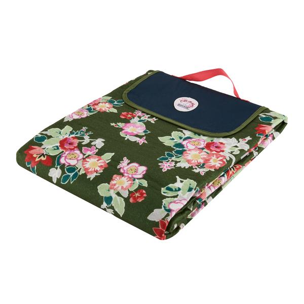 Cath Kidston Picnic Rug Khaki Archive Floral