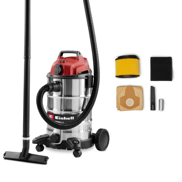 Einhell TC-VC 3055 SA 30 Litre Stainless Steel Wet & Dry Vac with Power Take Off 230V