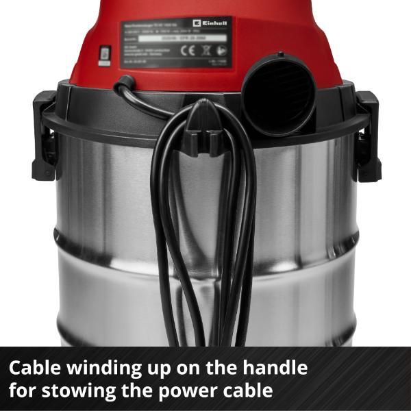 Einhell TC-VC 3055 SA 30 Litre Stainless Steel Wet & Dry Vac with Power Take Off 230V