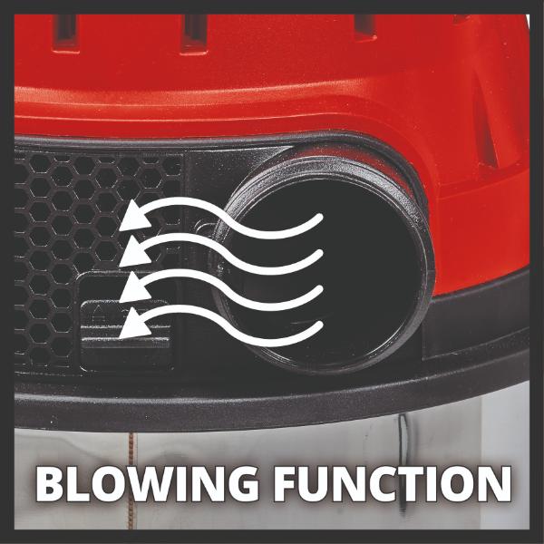 Einhell TE-VC 2230 SACL 30 Litre Stainless Steel L Class Wet & Dry Vac with Power Take Off 230V