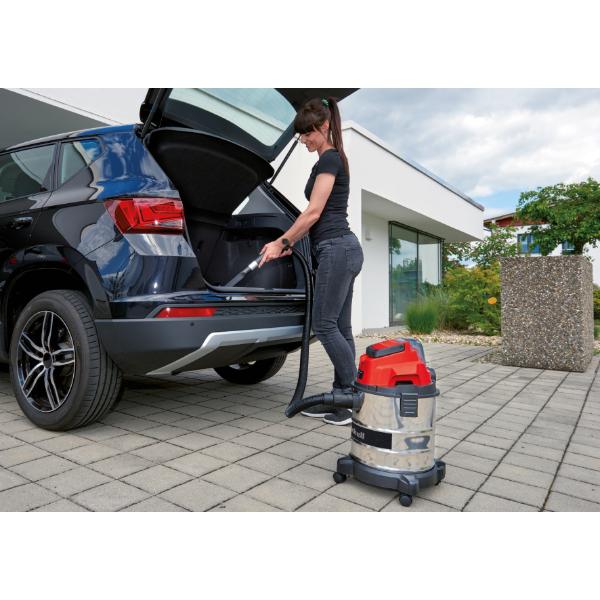 Einhell PXC 18V TC-VC 18/20 Li S 20 Litre Stainless Steel Wet & Dry Vac - Bare Unit